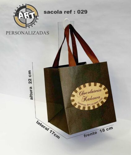 Sacola de papel cod 029 18x22x17